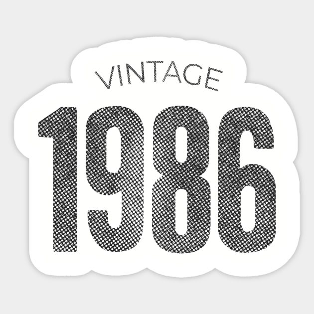 Vintage 1986 36 years old birthday Sticker by hoopoe